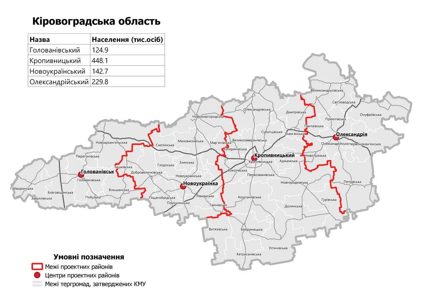 Нові райони, новий адміністративний поділ, Кропивницький, Кіровоград, Кіровоградщина 