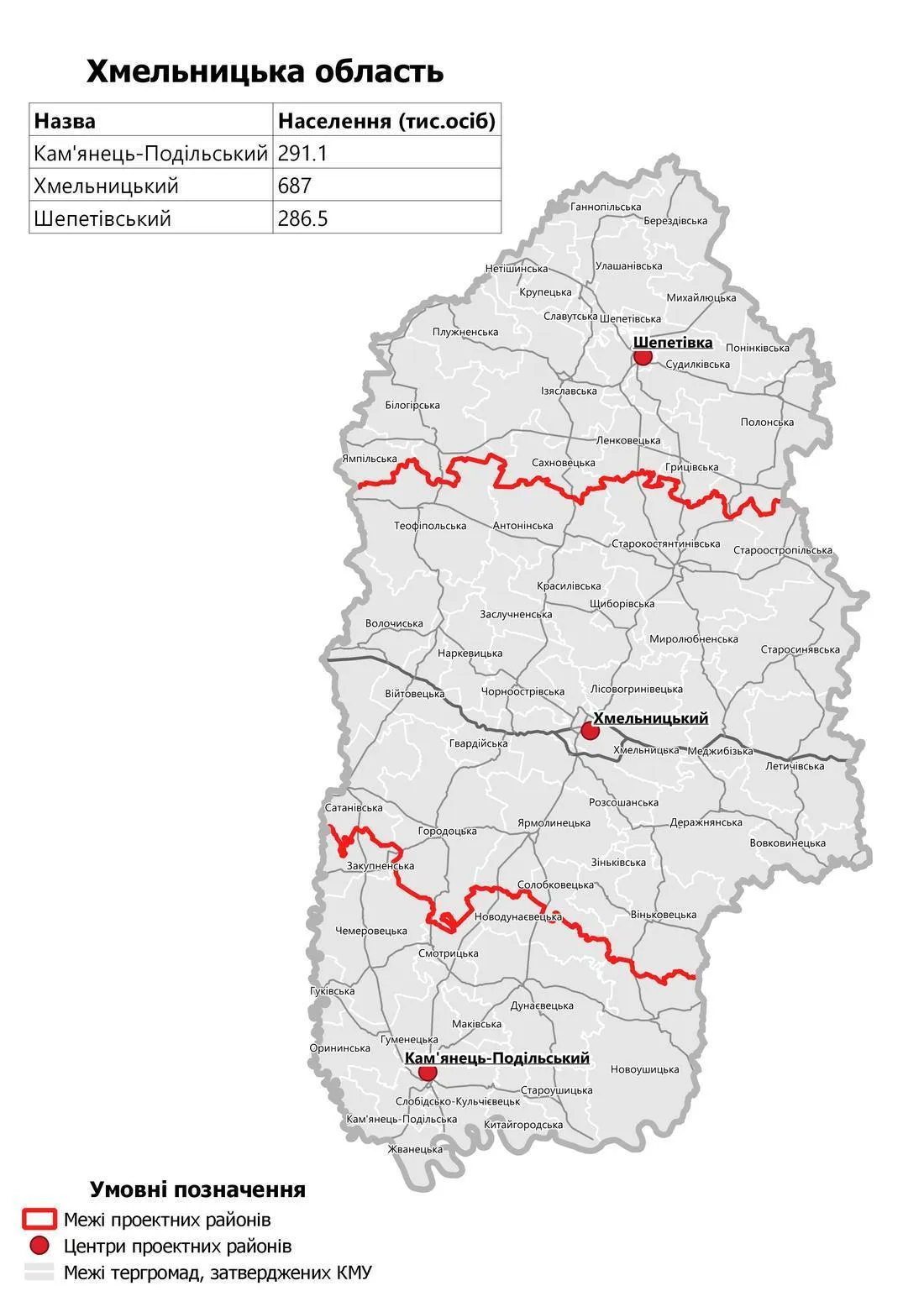 Нові райони, новий адміністративний поділ, Хмельниччина, Хмельницька область 