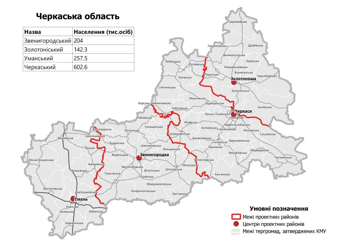 Нові райони, новий адміністративний поділ, Черкащина. Черкаська область