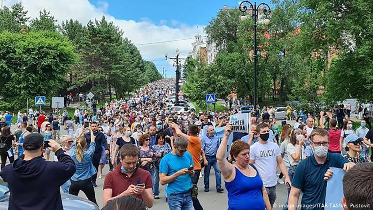 Протесты в России в Хабаровске 18 июля 2020: видео