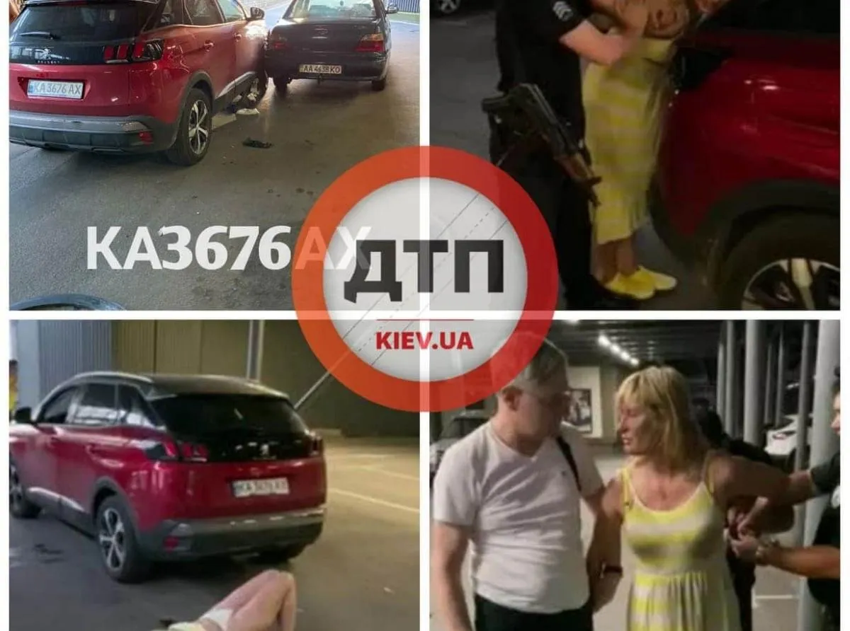 П'яна жінка влаштувала у Києві ДТП, бійку й роздягання П'яна жінка влаштувала у Києві ДТП, бійку й роздягання