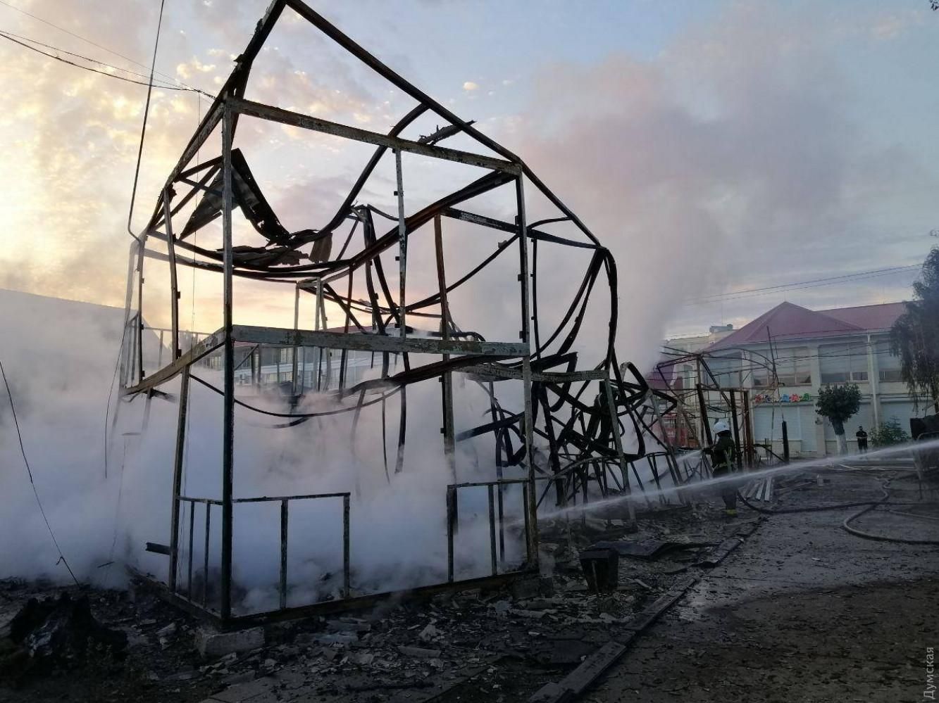 В курортной Затоке сгорели две базы отдыха: жуткие фото