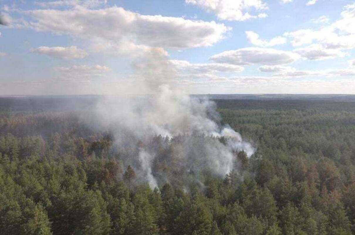 На Луганщині загасили пожежу після обстрілу: фото, відео