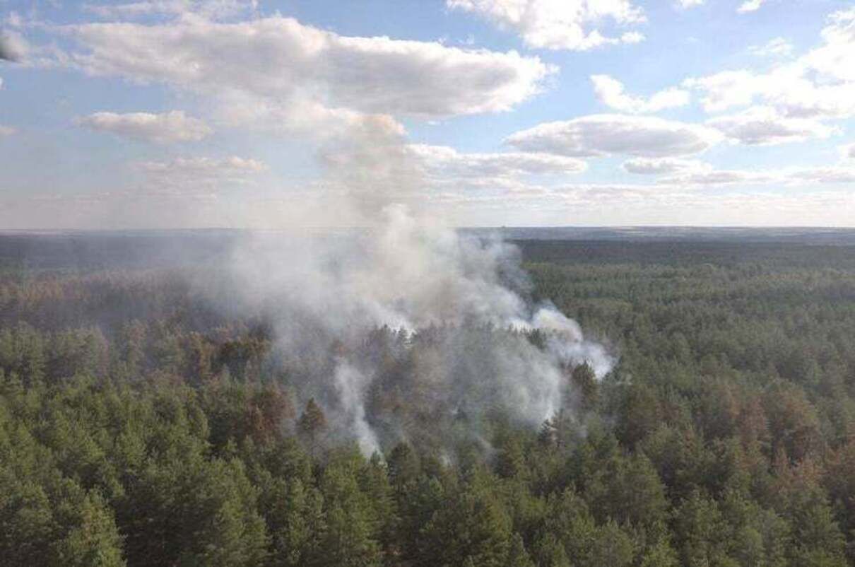 На Луганщине потушили пожар после обстрела: фото, видео