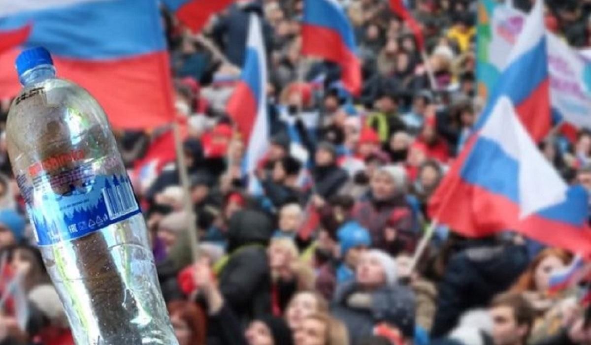 В окупованому Криму мінералку маскують під українські бренди: фото фальсифікату
В окупованому Криму мінералку маскують під українські бренди: фото фальсифікату