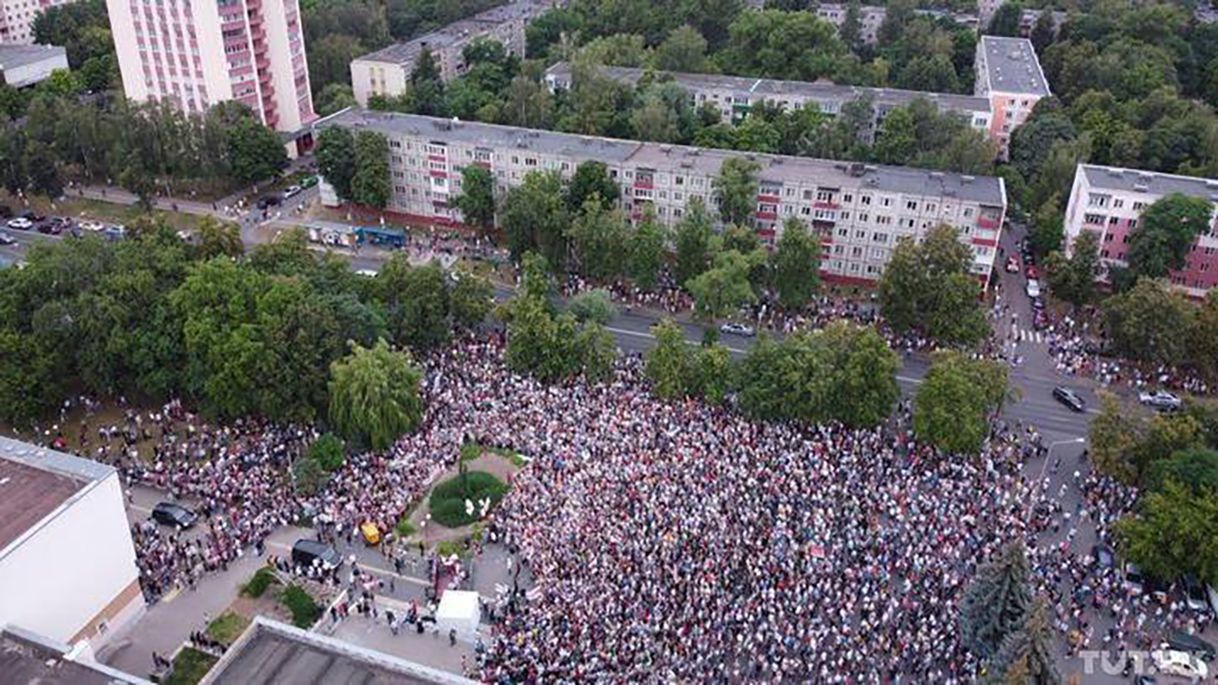 Митинг в Гомеле в поддержку Тихановской 26.07.2020: видео