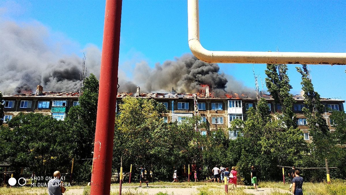 Пожежа в окупованому Торезі 29.07.2020: фото, відео 