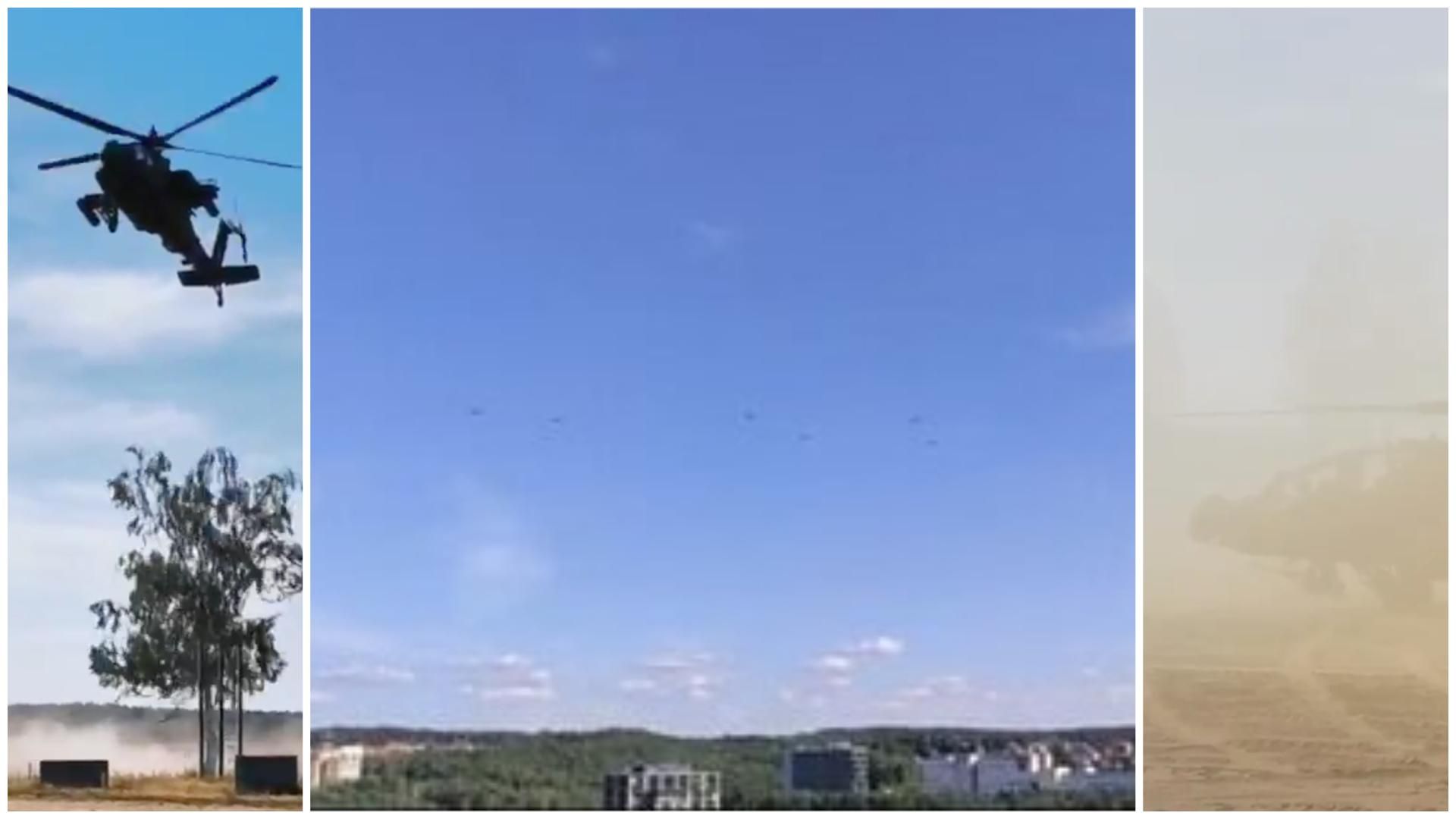 Боевые вертолеты США пролетели над Вильнюсом к Беларуси: что известно Боевые вертолеты США пролетели над Вильнюсом к Беларуси: что известно