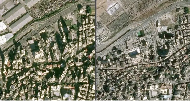 Оприлюднили супутникові знімки зруйнованого порту в Бейруті