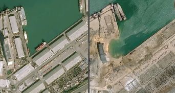 Разбросанные корабли и яма на месте взрыва: спутниковые снимки разрушенного порта в Бейруте
