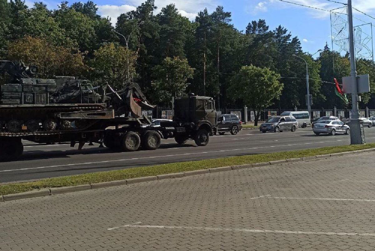 Военная техника на улицах Минска 11.08.2020: фото, видео