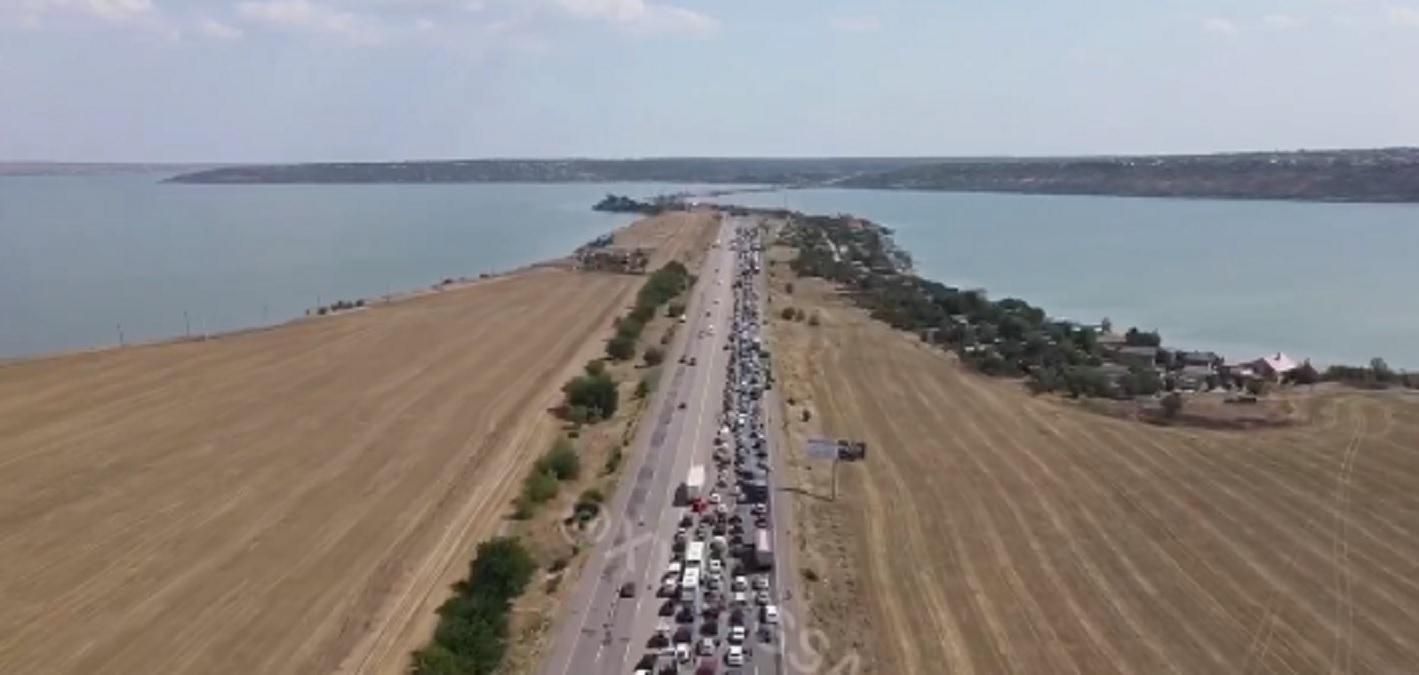 Затор на в’їзді в Одесу 21.08.2020 – відео