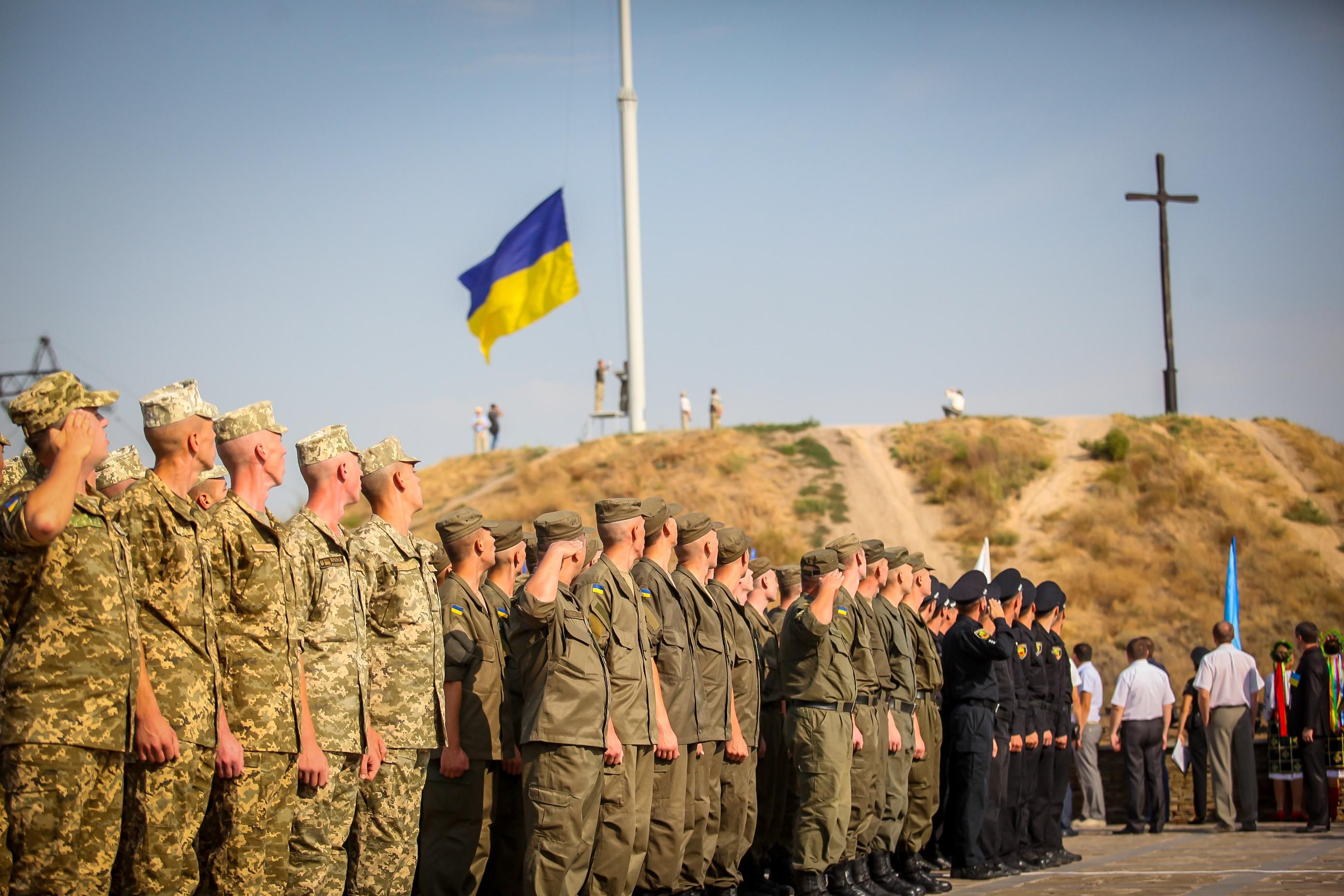 День Прапора: військові ООС привітали українців зі святом