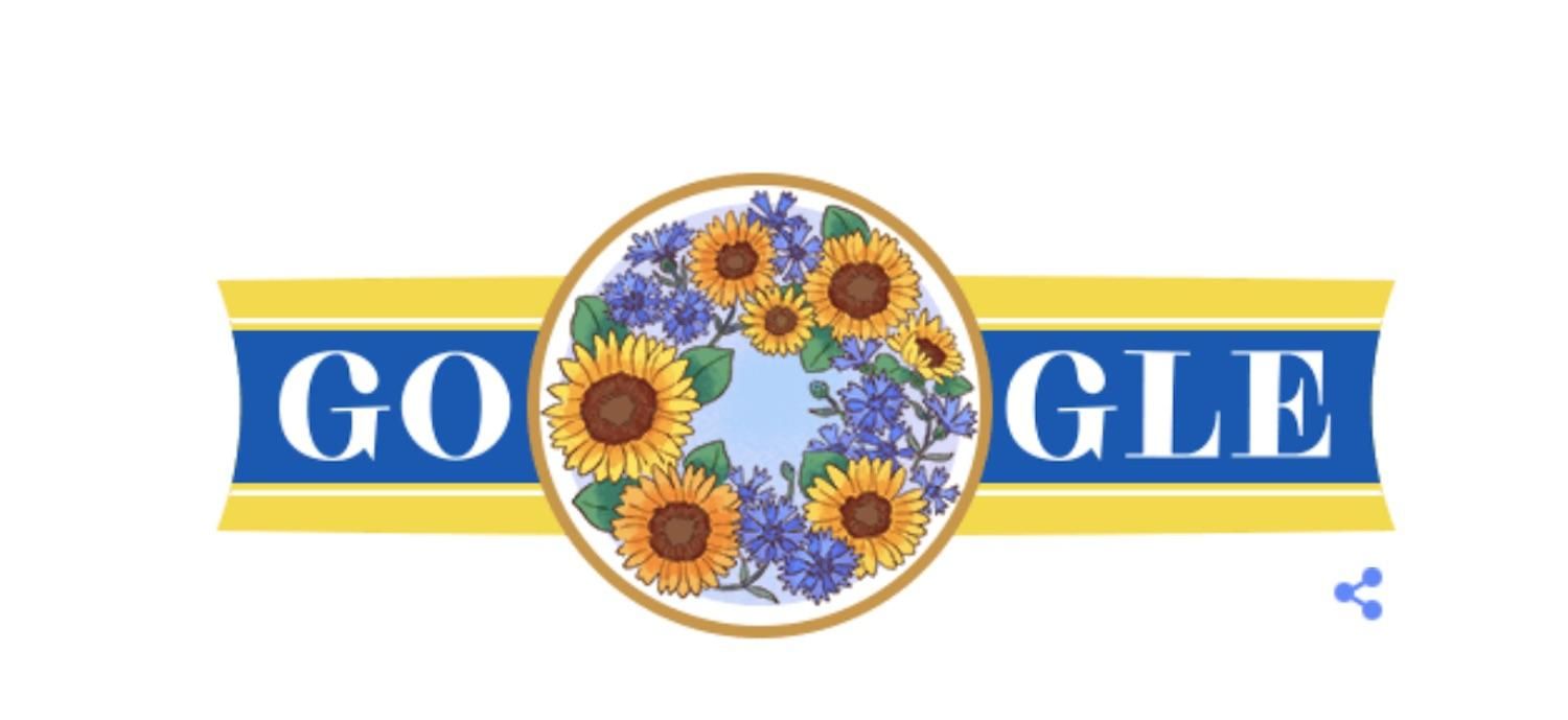 Google привітав Україну з Днем Незалежності новим дудлом
