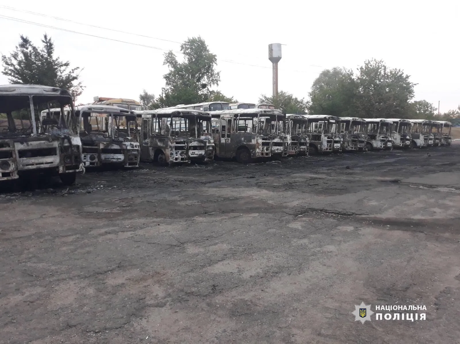 У Черкаській області згоріли автобуси