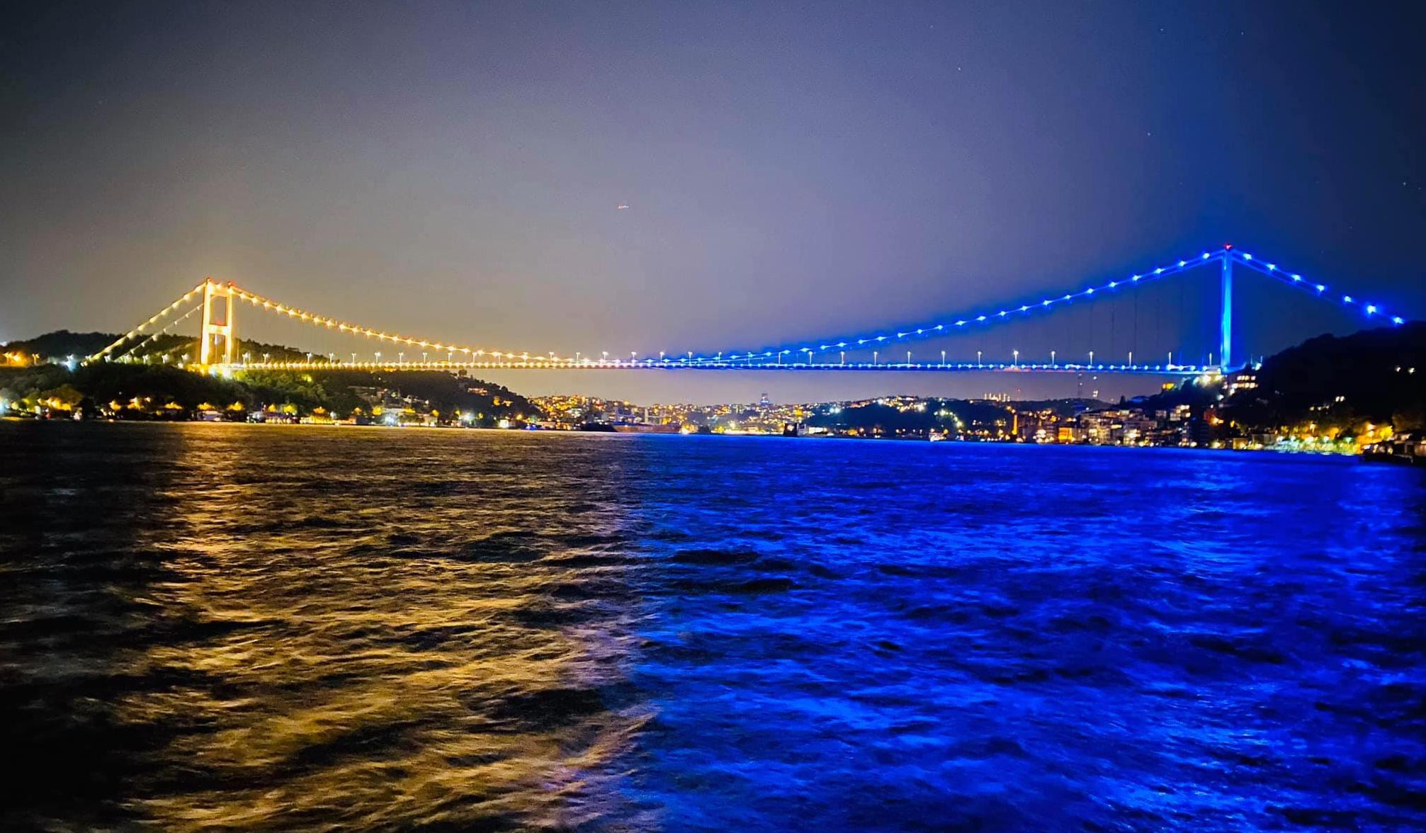 Стамбул та Анкара засяяли синьо-жовтими барвами: зворушливі фото