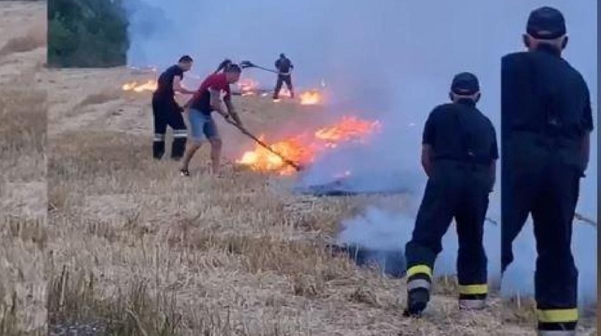 Тернопільський спортсмен і підприємець Сенів допомагав рятувальникам врятувати поле від вогню 