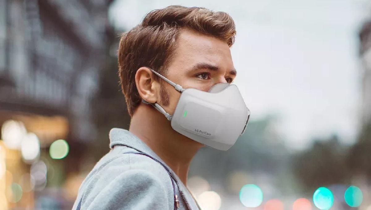 LG представила електронну маску з функцією очищувача повітря