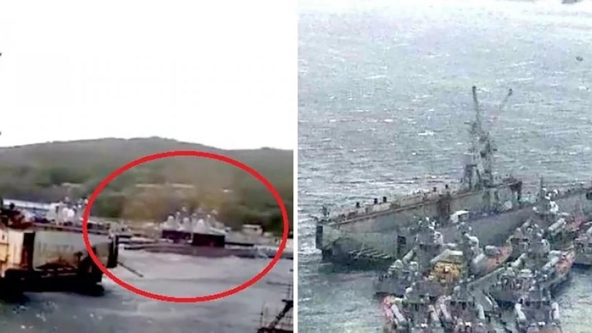 "Я уже *ру под себя": в России плавучий док штормом унесло на военные суда – видео "Я уже *ру под себя": в России плавучий док штормом унесло на военные суда – видео