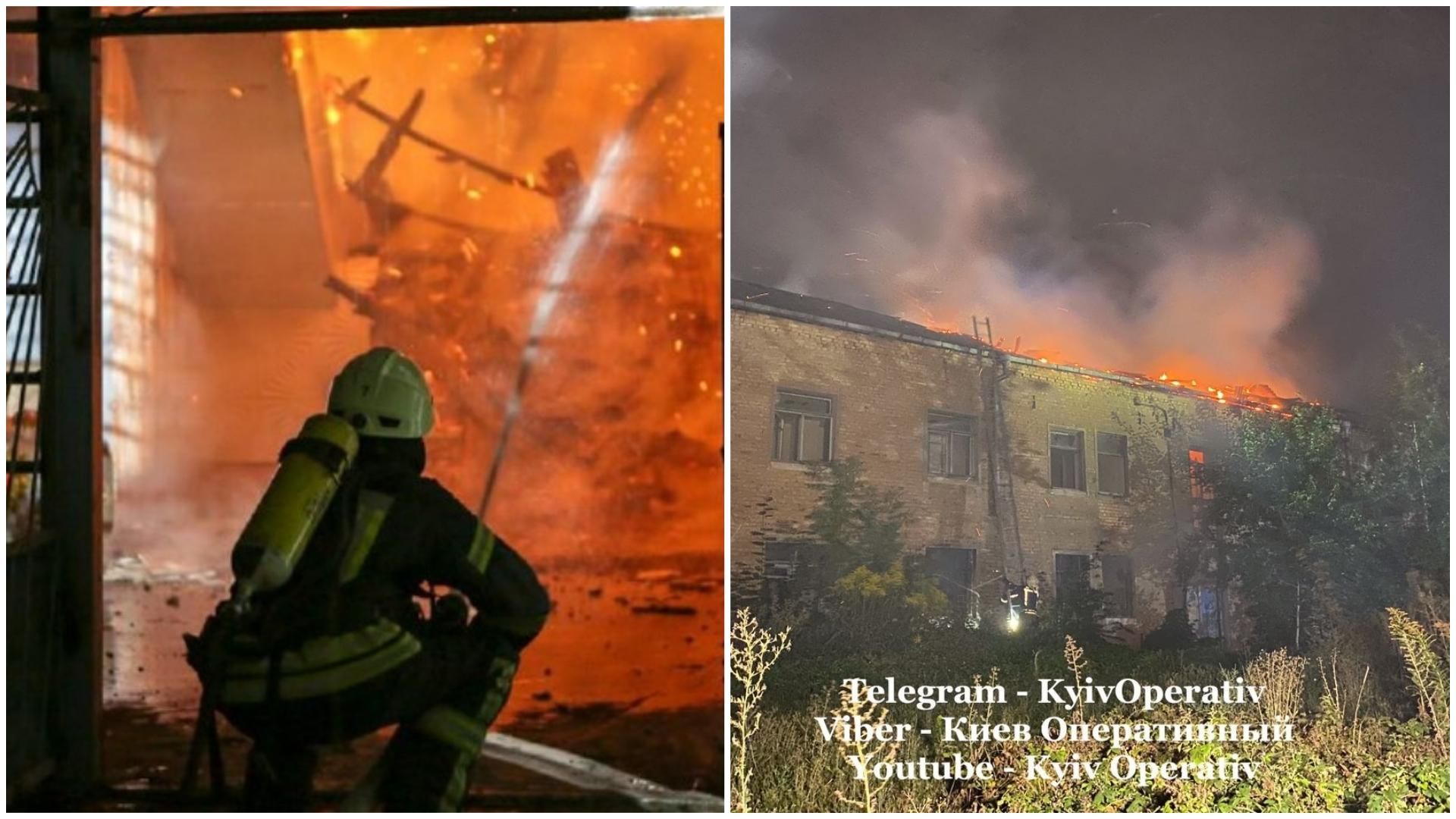 У Києві згоріла колишня школа, де зараз живуть безхатьки: фото, відео