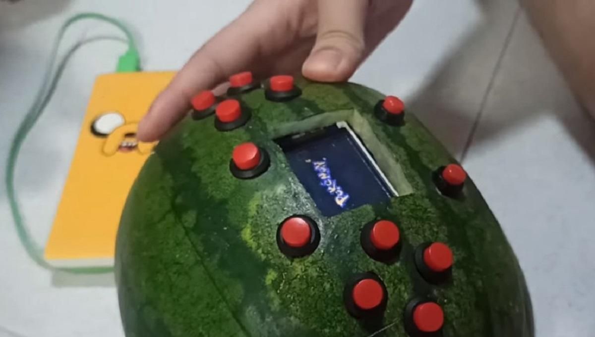 Блогер зібрав консоль Game Boy Advance в корпусі з кавуна: відео Блогер зібрав консоль Game Boy Advance в корпусі з кавуна: відео