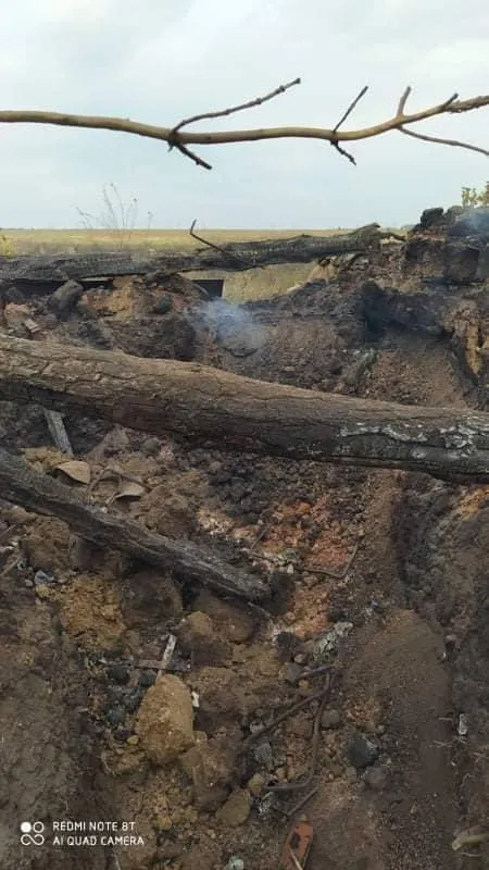 Попелище замість позицій ЗСУ