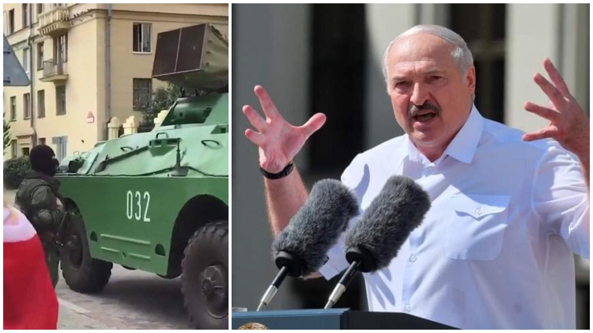 Залякати протест: як Лукашенко імітує проходження колон важкої техніки та переліт гелікоптерів