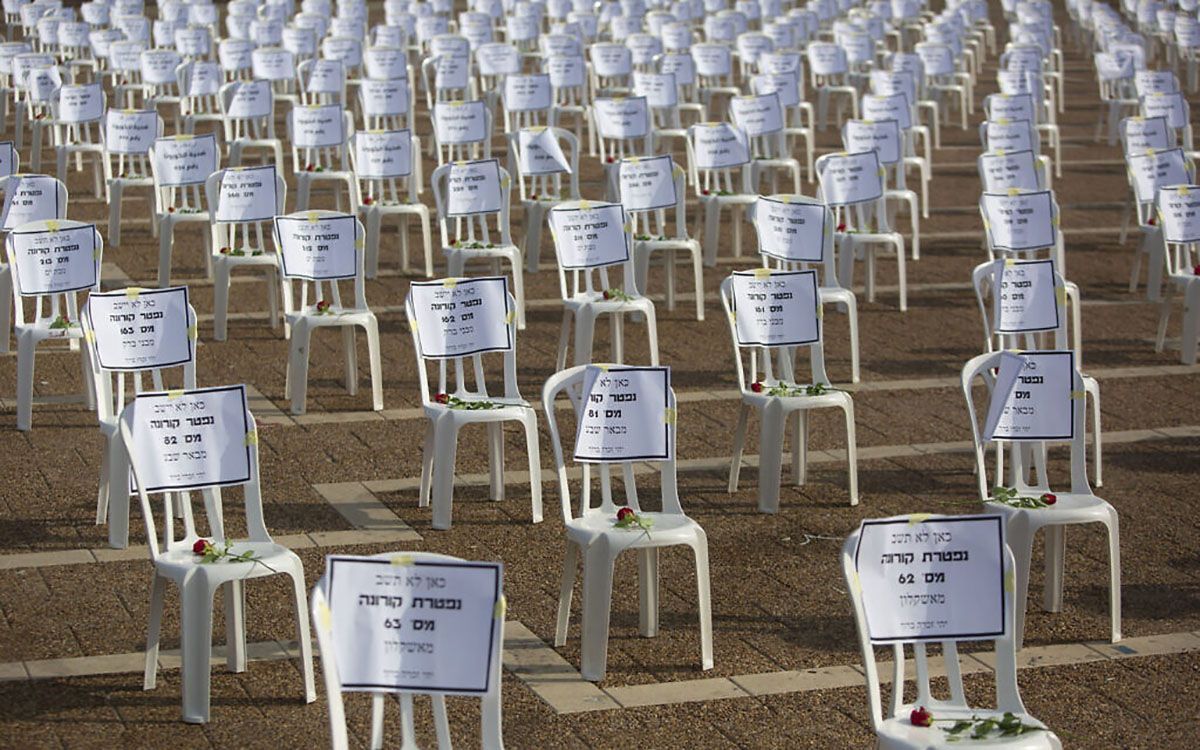 Акція на честь загиблих через COVID-19 в Ізраїлі