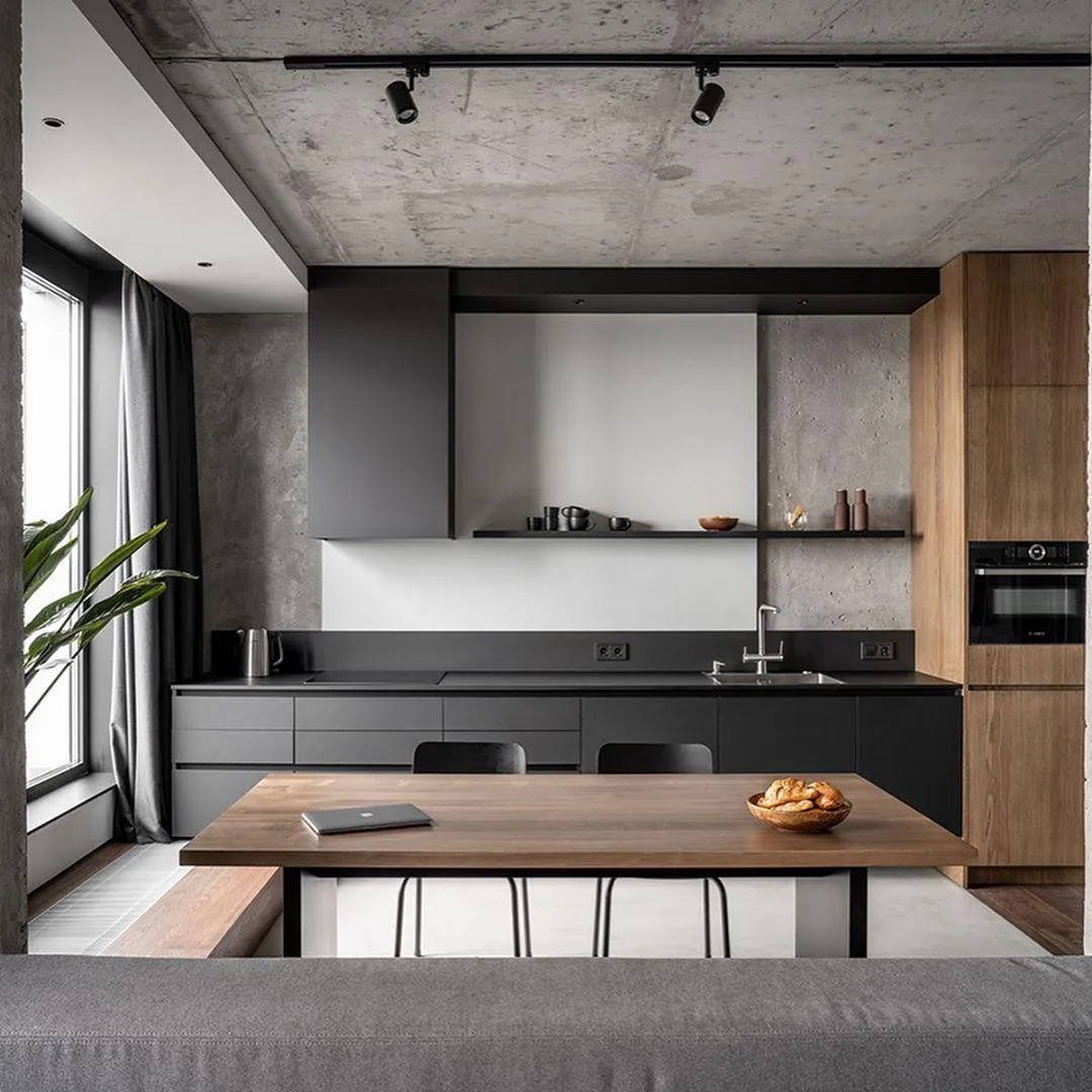 Фото современной линейной кухни Фото современной линейной кухни