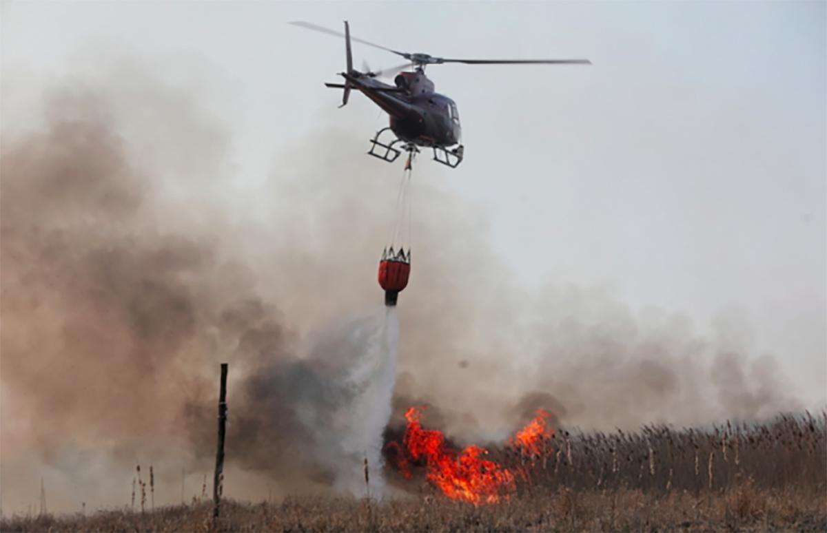 Авиация тушит пожары в Луганской области: боевики обещали не открывать огонь – видео