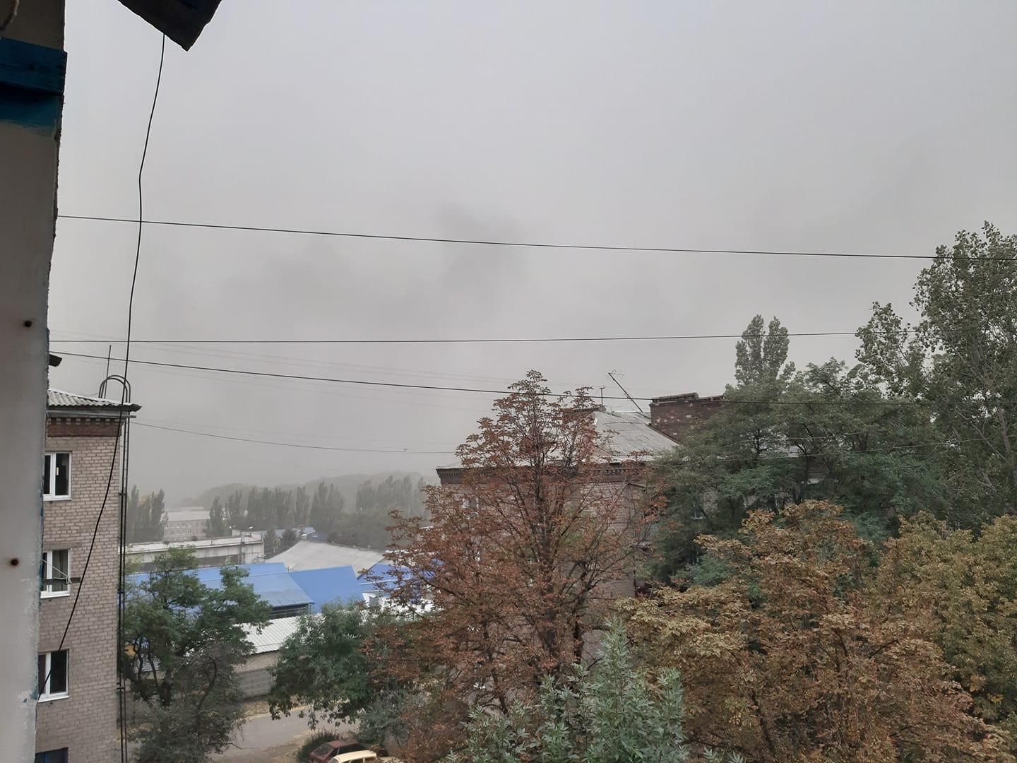 В Донецкой области бушевала пыльная буря