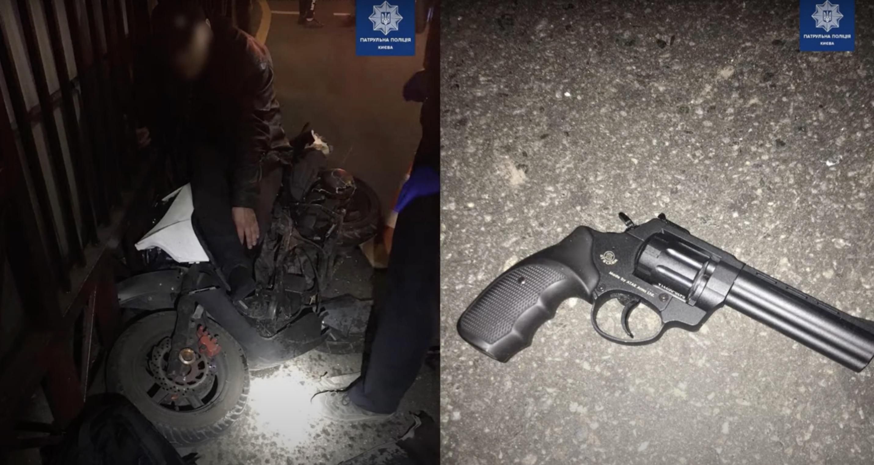 Водій мотоцикла у Києві стріляв у перехожих і втікав від поліції