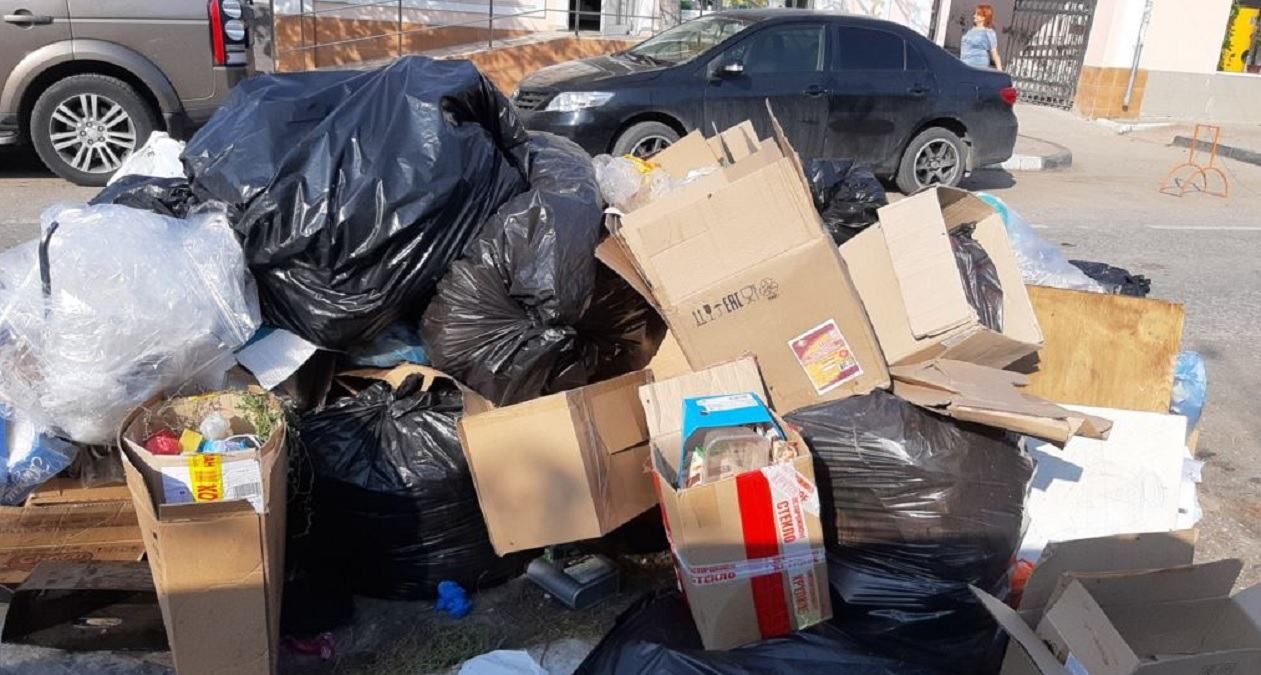 Гори побутового сміття на вулицях Керчі: фото
