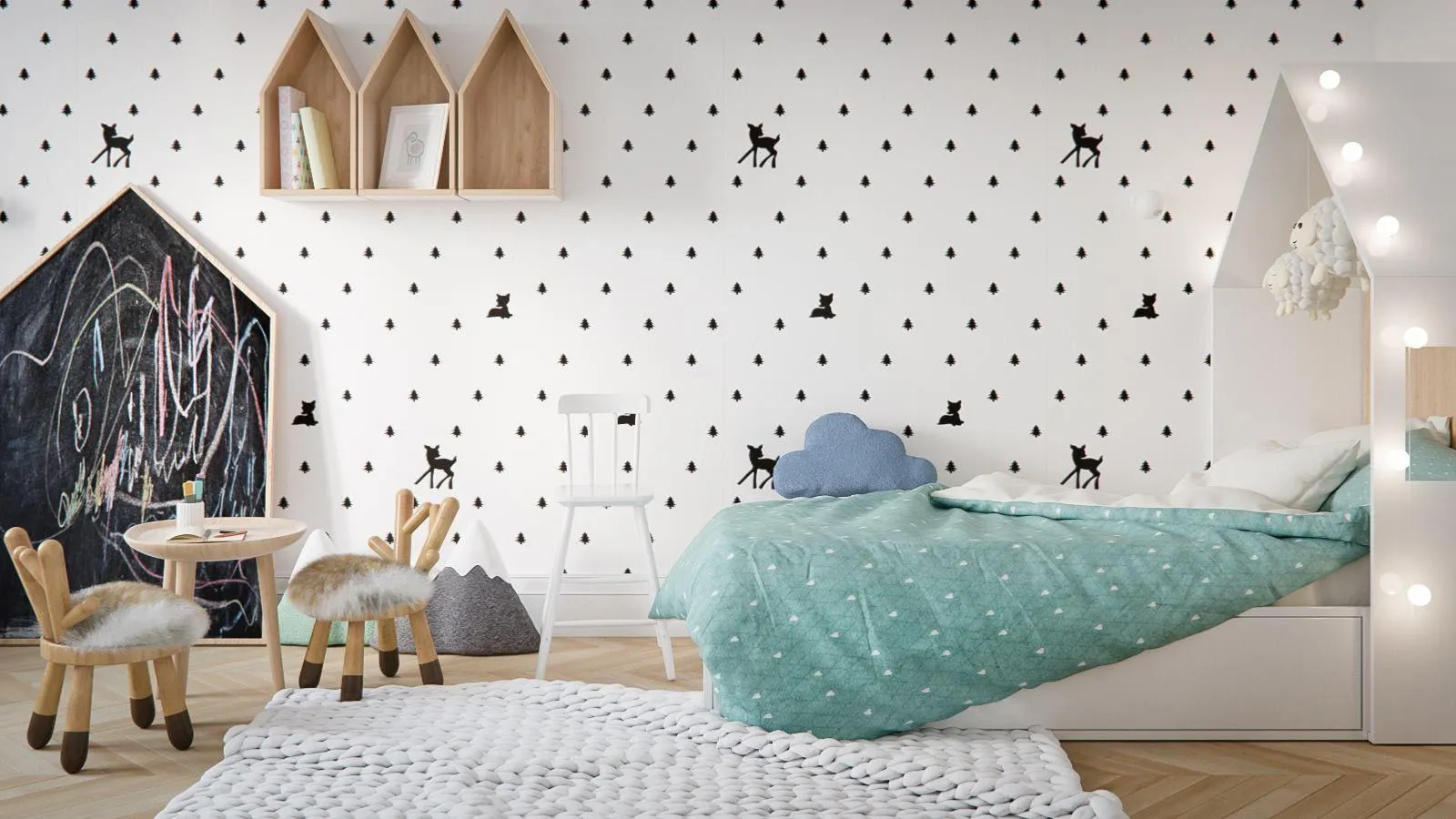 Дитяча кімната виглядає яскраво і стримано водночас Дитяча кімната виглядає яскраво і стримано водночас