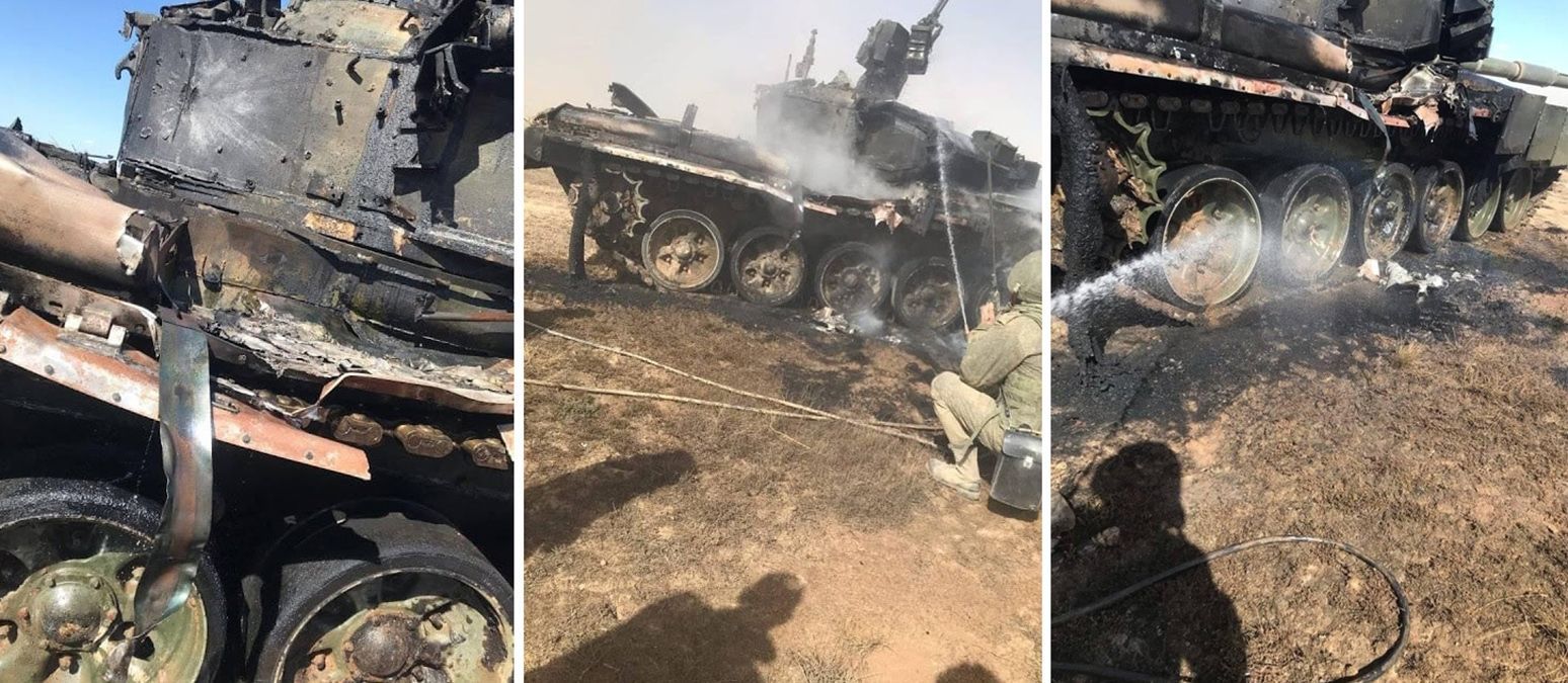 Масштабні навчання Кавказ 2020: російський танк підбили Масштабні навчання Кавказ 2020: російський танк підбили