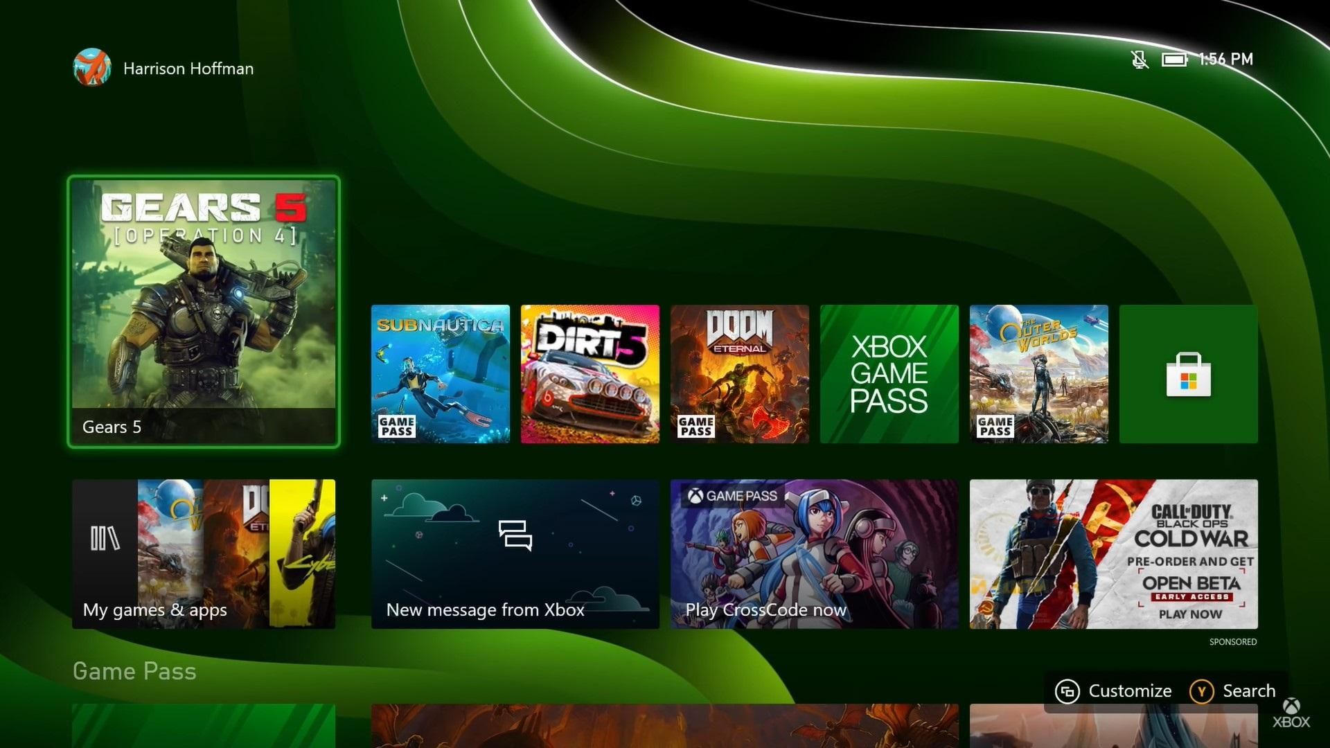 Интерфейс Xbox Series X / S: Microsoft показала видео