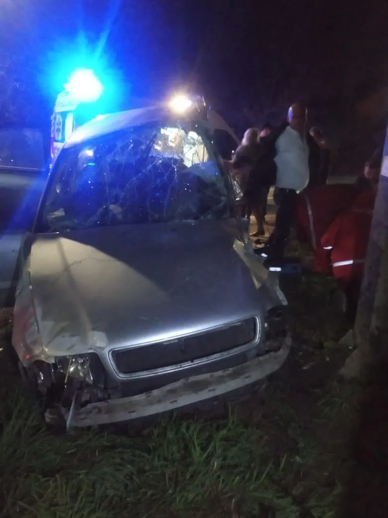 Під Львовом автівка врізалась в стовп: травмувались 4 людей – фото
