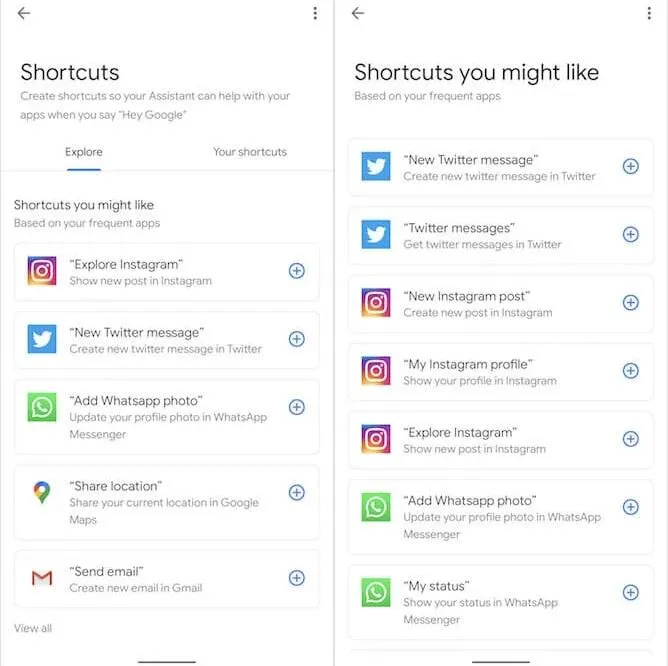 Шорткати Google Асистента Шорткати Google Асистента