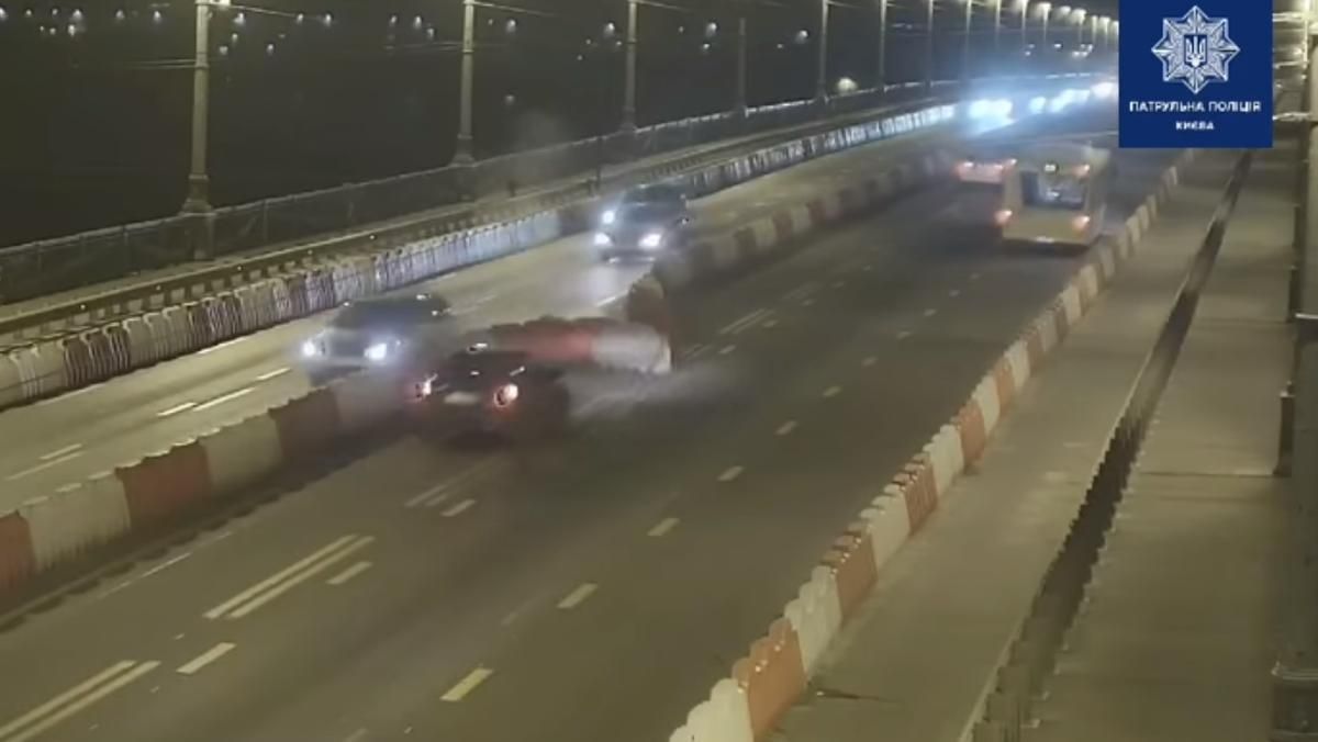 В Киеве поймали мужчину, который совершил ДТП на мосту Патона