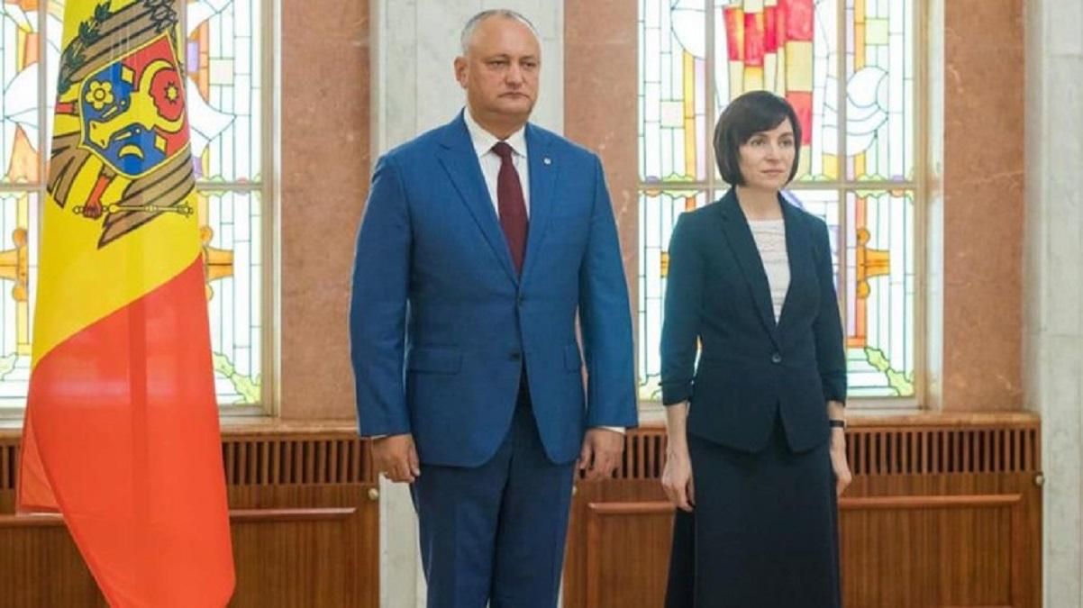 Ігор Додон привітав Майю Санду з перемогою на виборах у Молдові