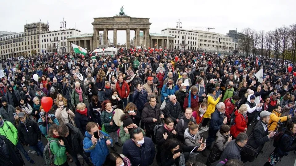 Протестувальники у Берліні 