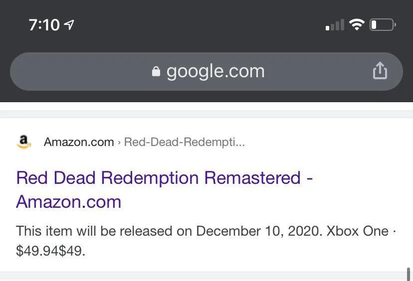 Red Dead Redemption Remastered на Amazon