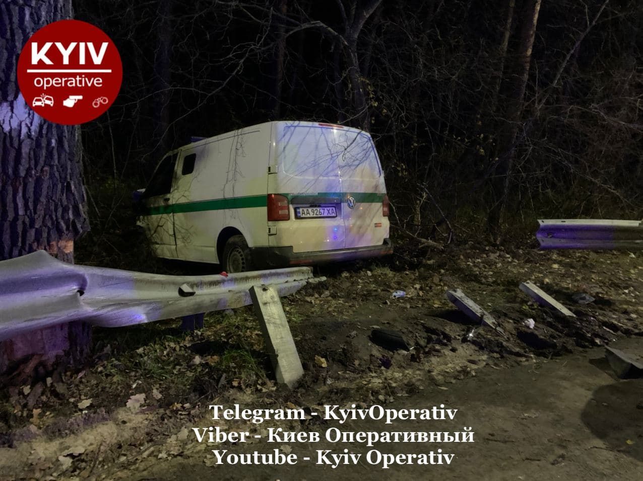 В Киеве сокрушительное ДТП попал фургон инкассаторов