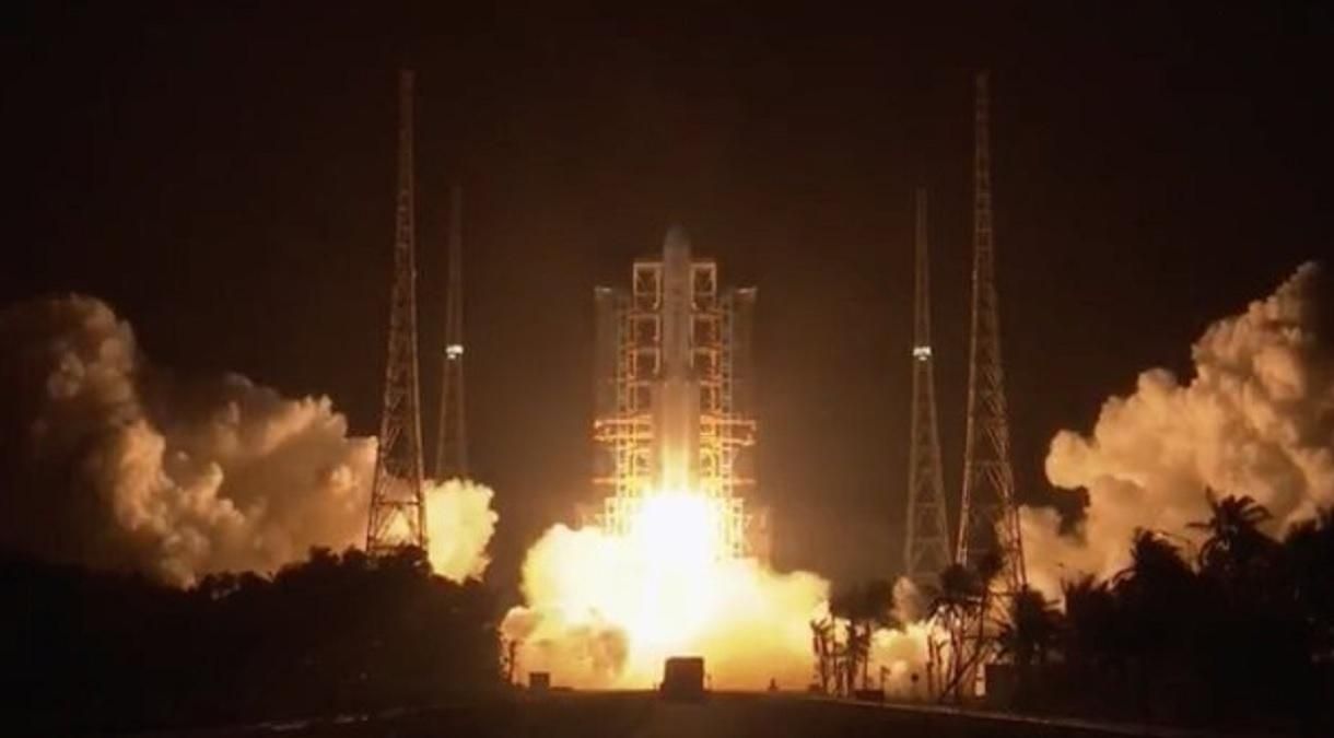 Китай успешно запустил ракету-носитель на Луну 23.11.2020: видео