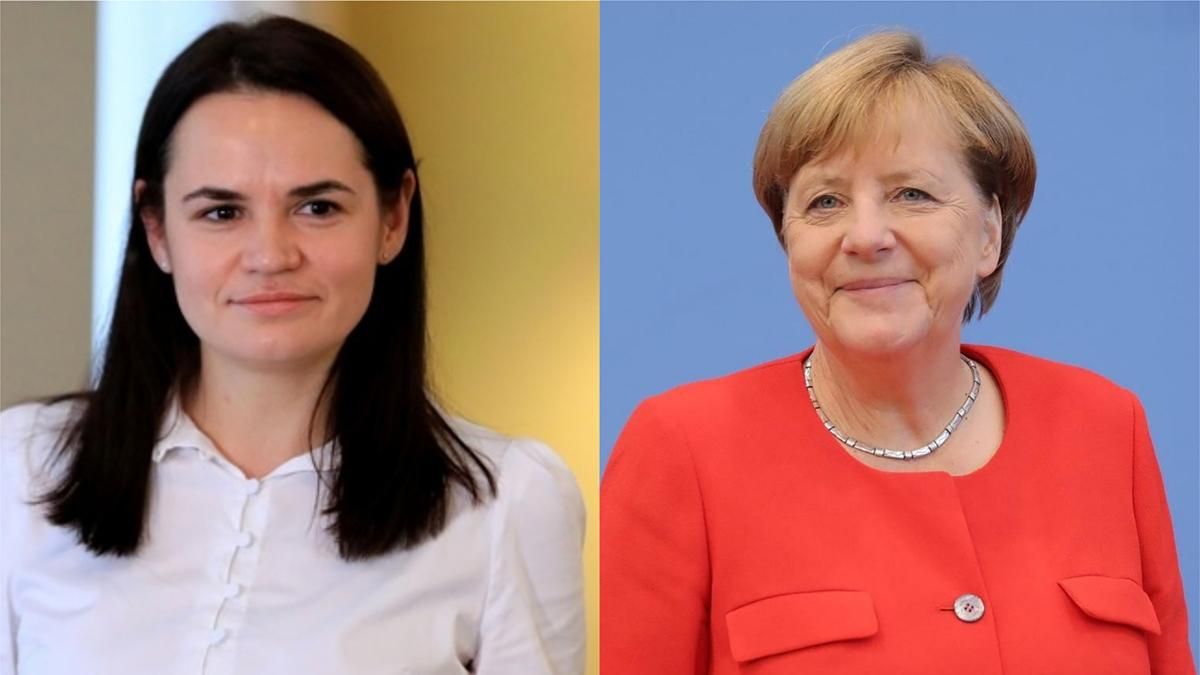 Меркель спросила, понимаю украинский язык, - Тихановська Меркель спросила, понимаю украинский язык, - Тихановська