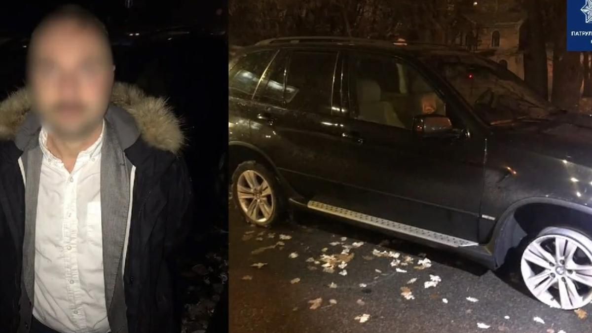 В Киеве пьяный водитель катался по ночным улицам без резины на колесах