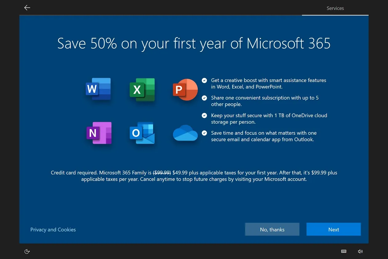 Рекламні пропозиції від Microsoft