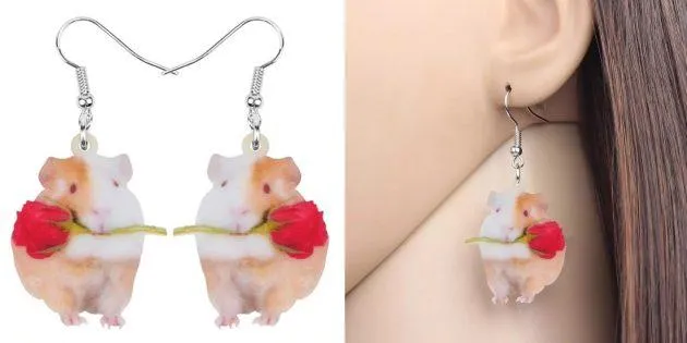 Сережки з морськими свинками Сережки з морськими свинками