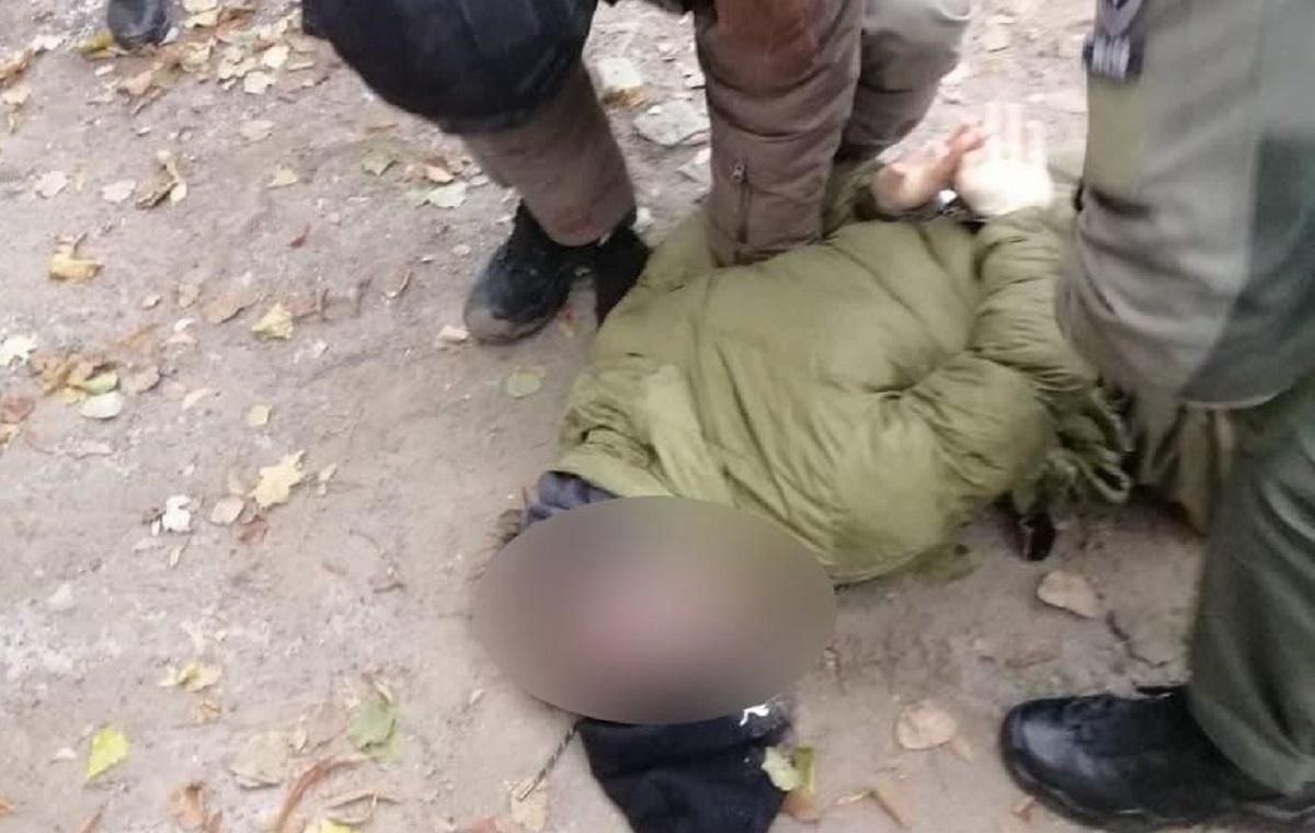 У Києві затримали російського терориста: відео У Києві затримали російського терориста: відео