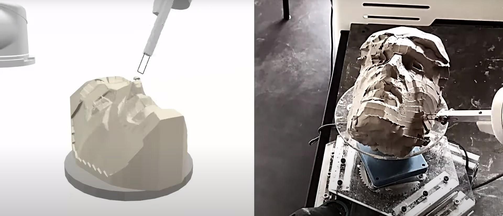 Робота навчили вирізати скульптури з глини Робота навчили вирізати скульптури з глини